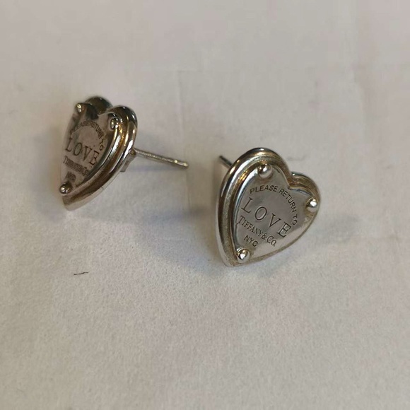 Tiffany & Co. Jewelry - Tiffany & Co. Sterling Silver Love Studs Earrings